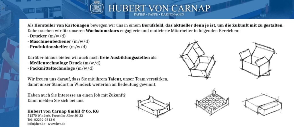HvC-Job-Anzeigen Windeck Hamm